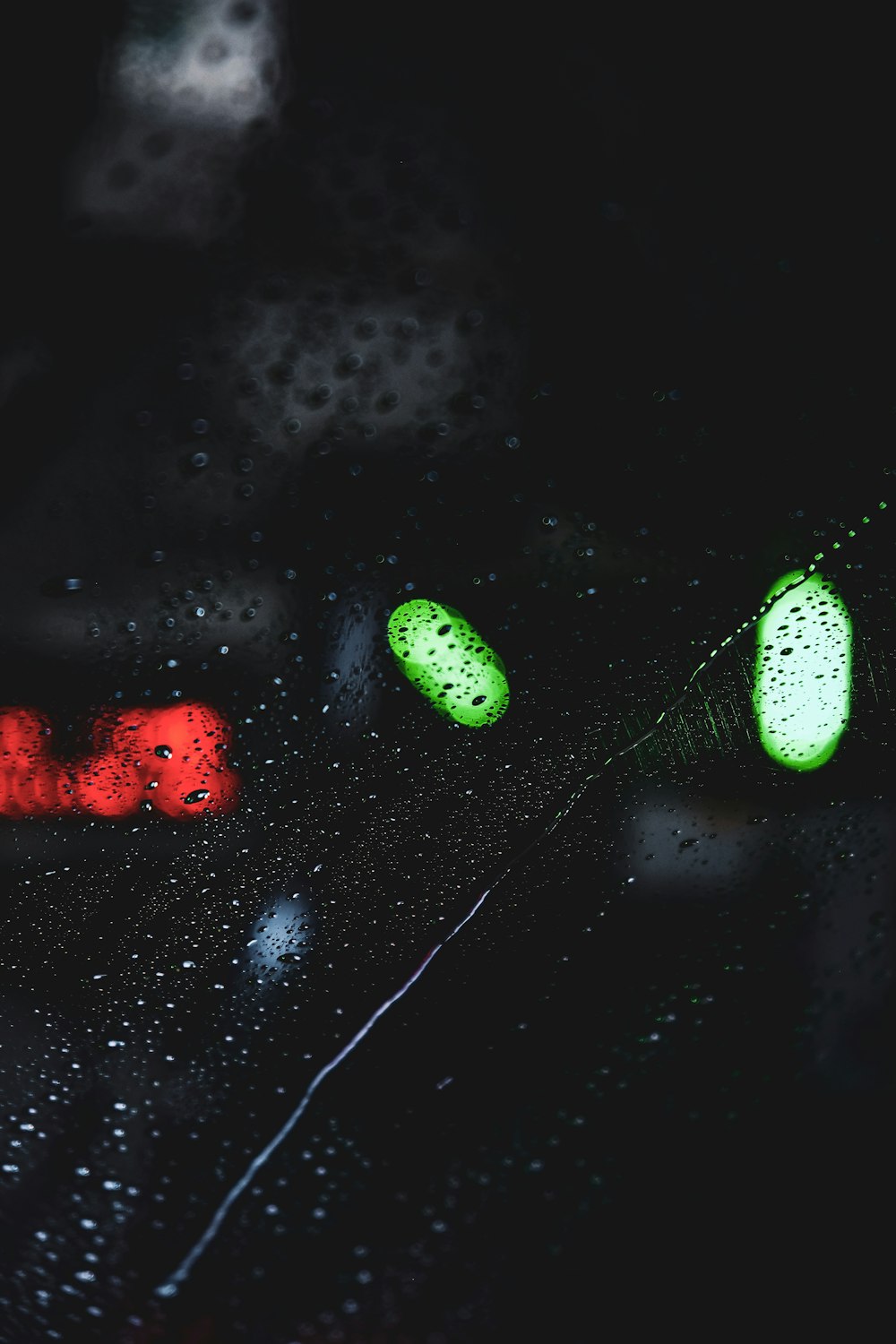 water droplets on glass panel