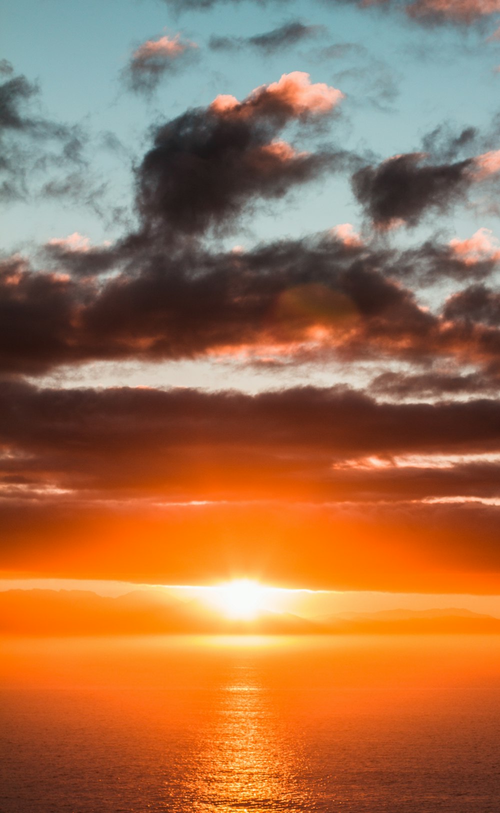 clouds and blue sky during sunset