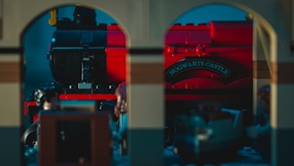 A vibrant Harry Potter LEGO set featuring Hogwarts castle with miniature characters.