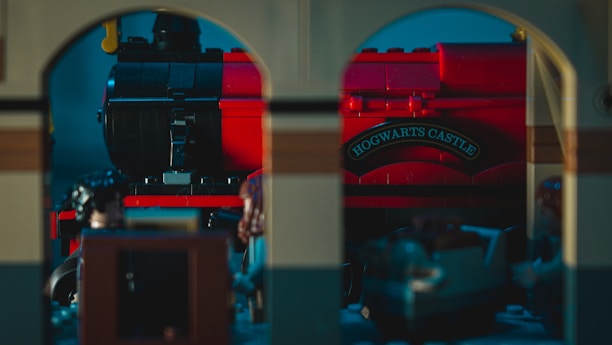 A vibrant Harry Potter LEGO set featuring Hogwarts castle with miniature characters.