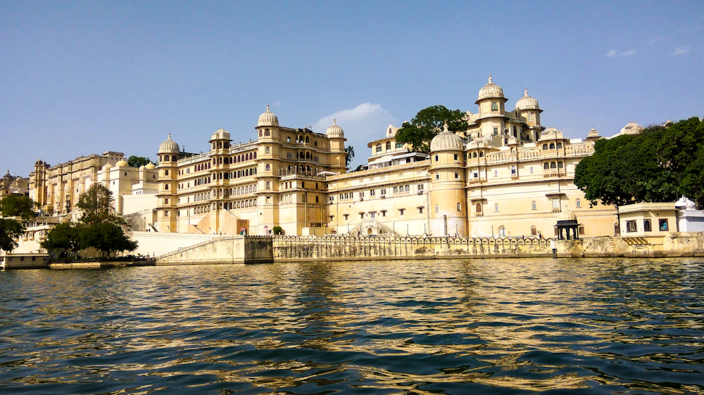City Palace Udaipur seen from Lake Pichola