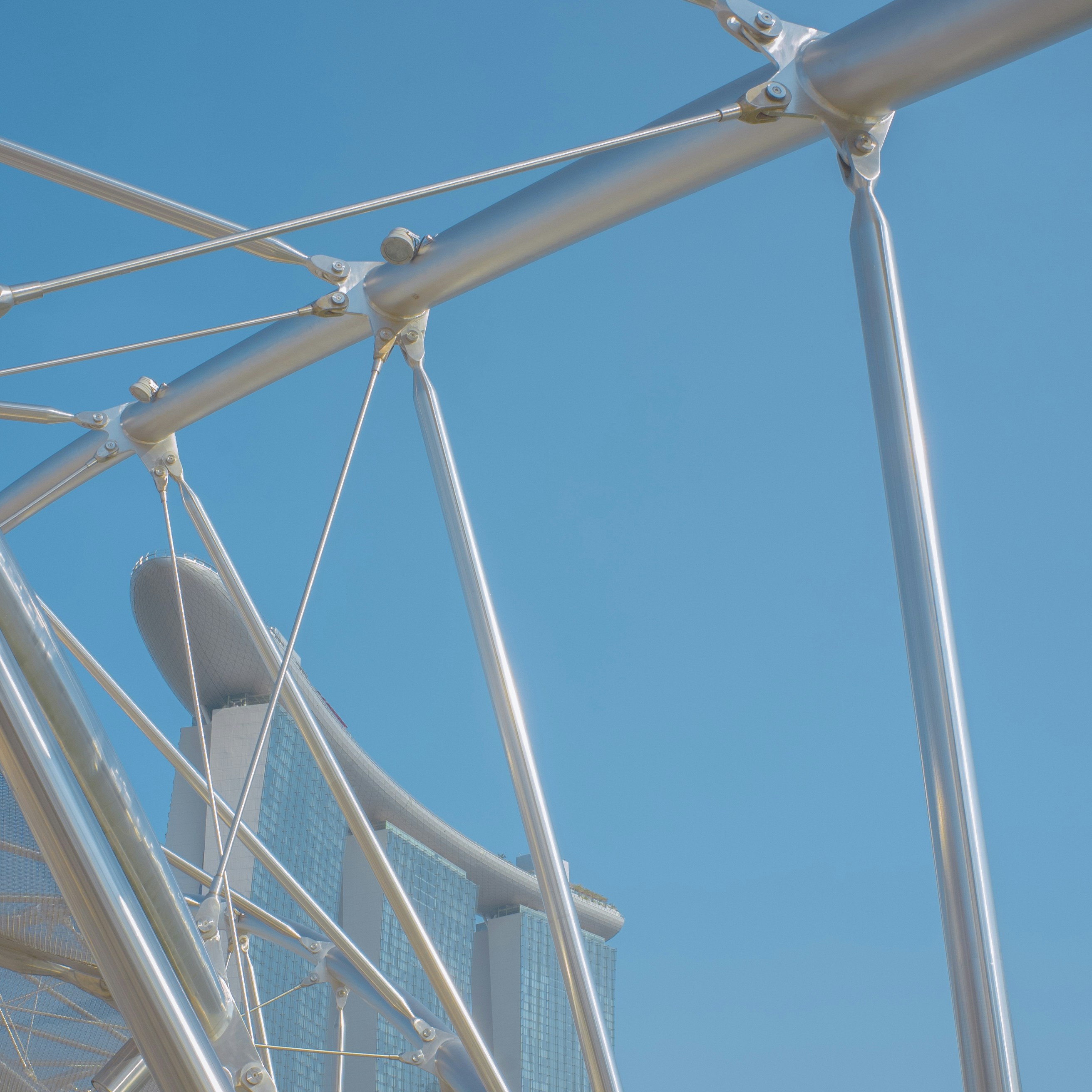 white metal frame under blue sky during daytime