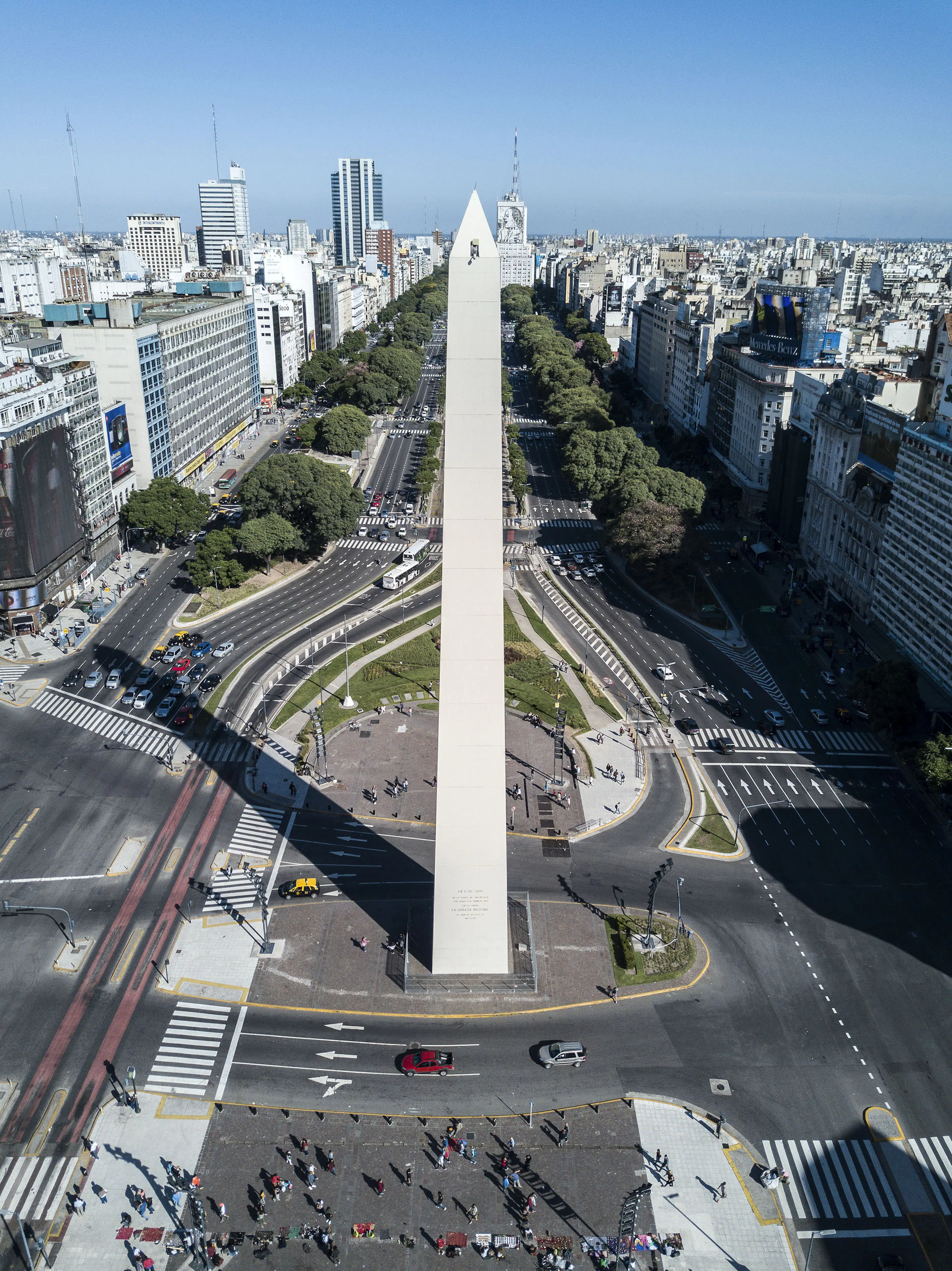 Buenos Aires cityscape and colourful architecture