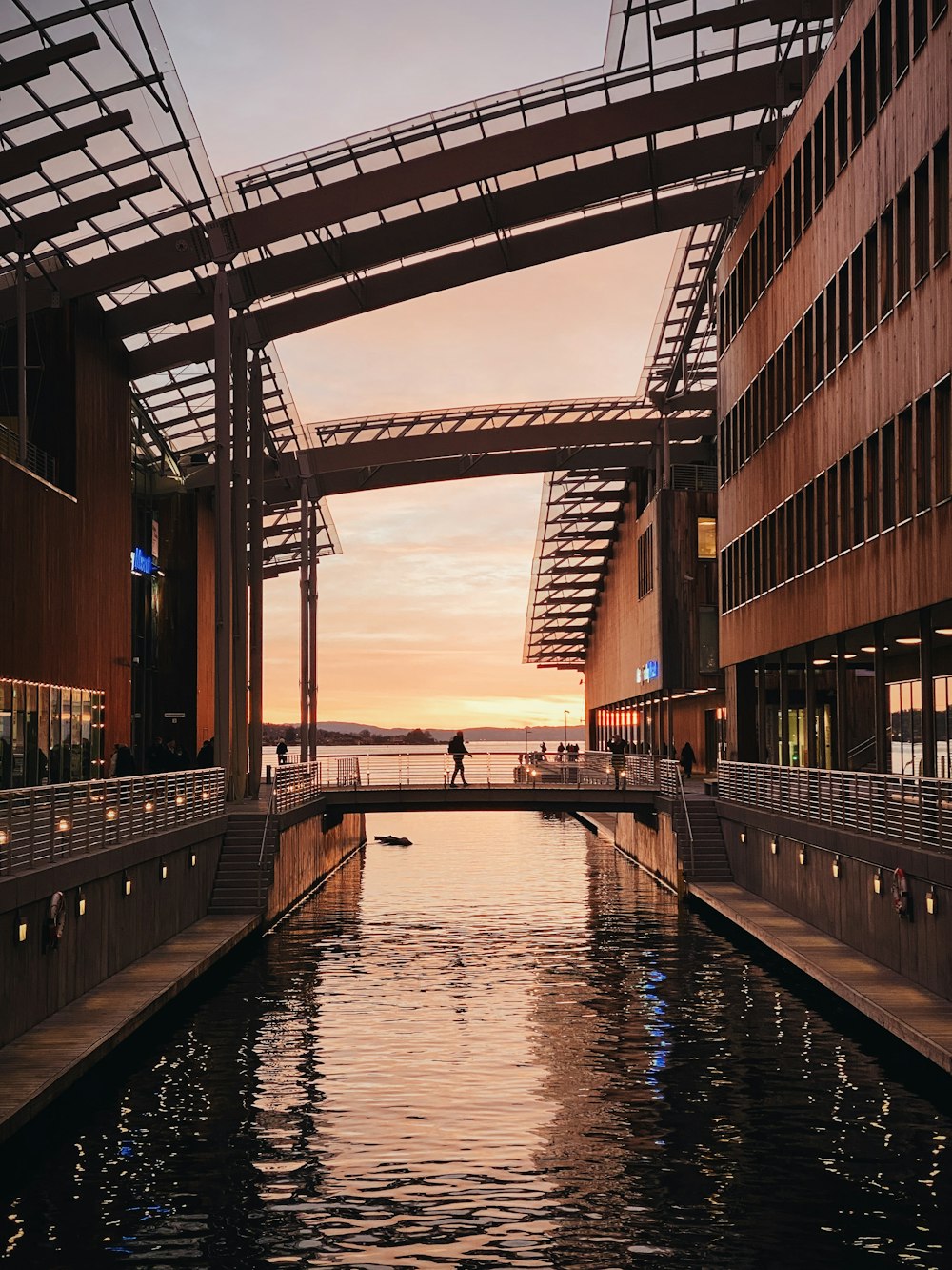 brown and gray concrete building near body of water during daytime