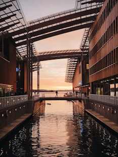 brown and gray concrete building near body of water during daytime