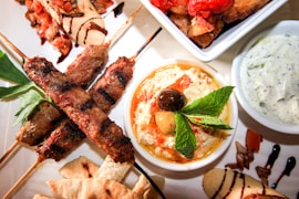 cooked food on white ceramic plate