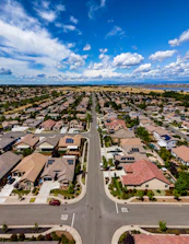 aerial view of neighborhood during daytime