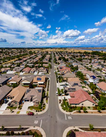 aerial view of neighborhood during daytime