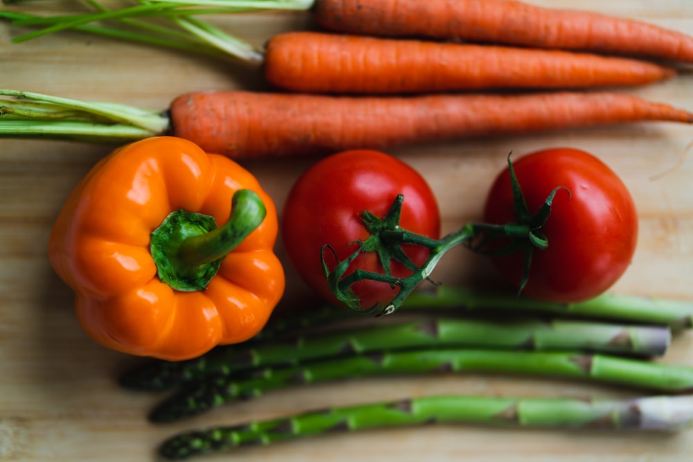 orange carrots and green chili