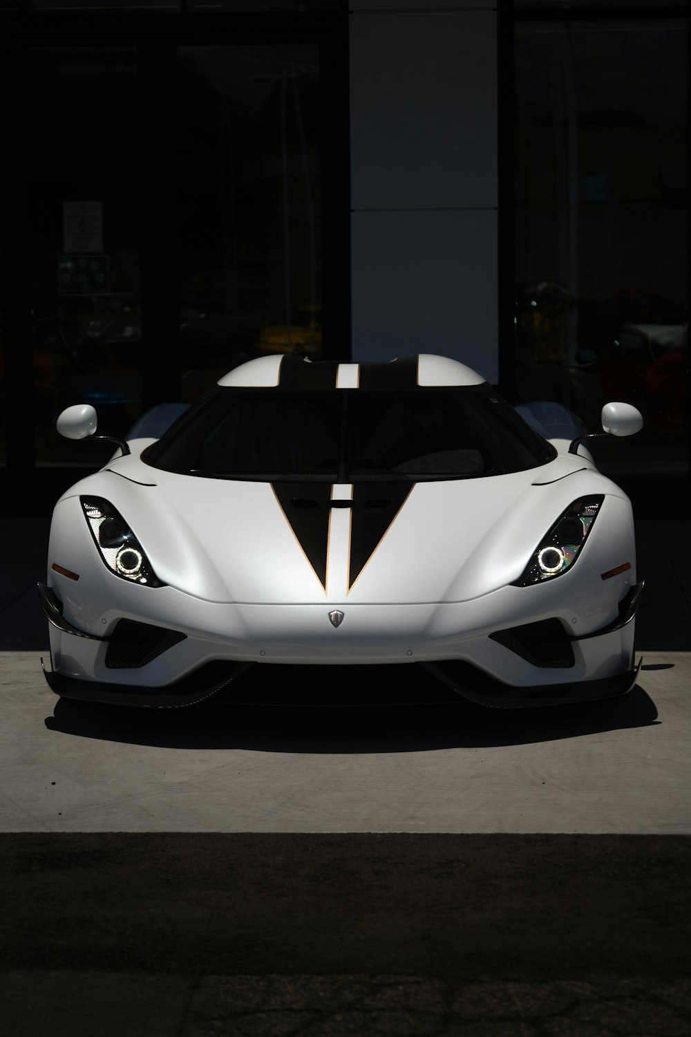 white and black lamborghini aventador