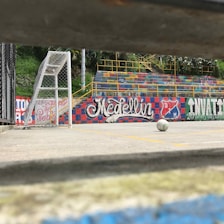 blue red and yellow graffiti art