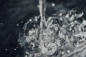 water droplets on body of water