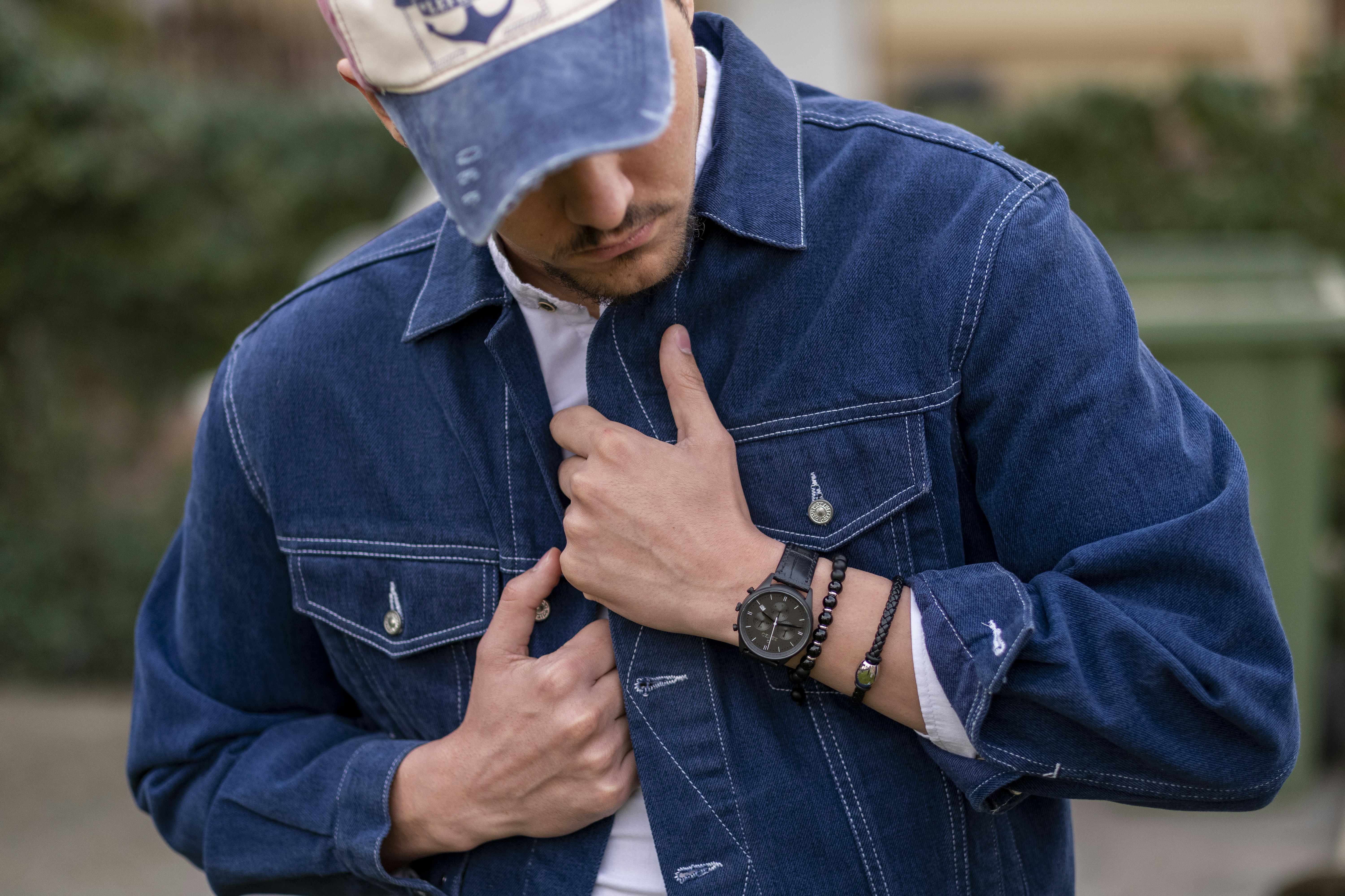 denim jacket flatlay