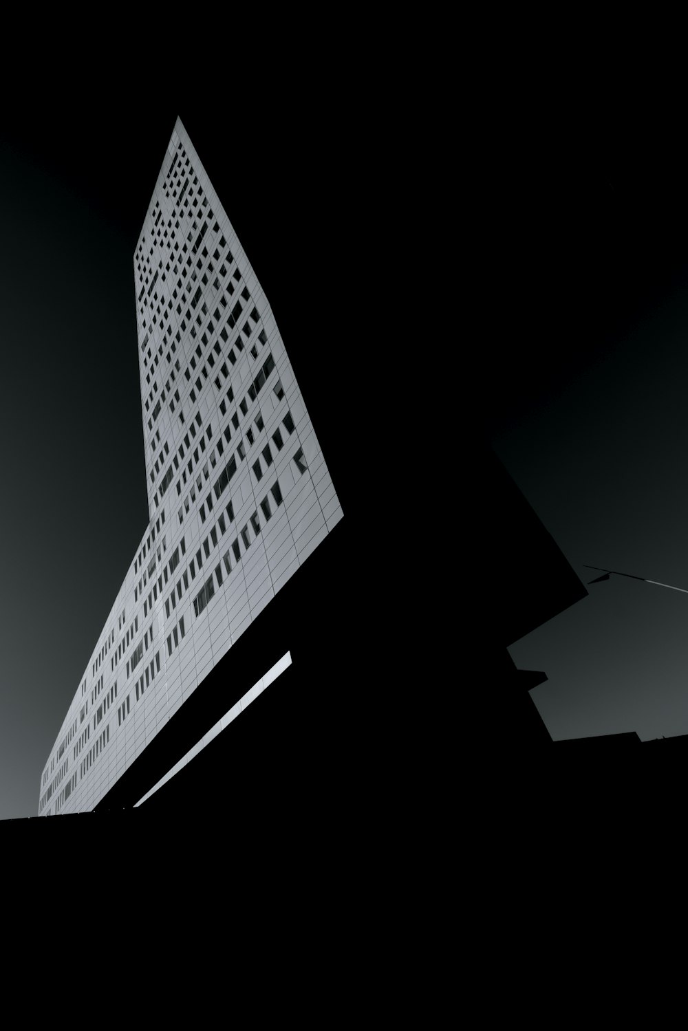 white and black building illustration