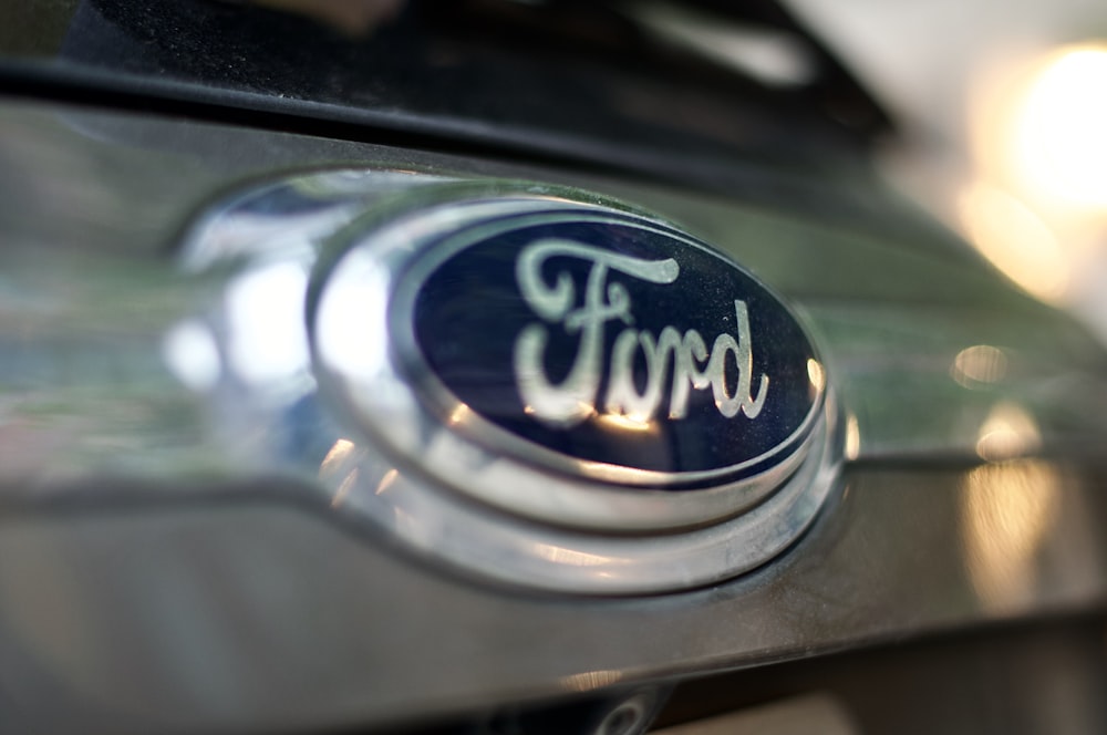 Emblema Ford grigio e nero