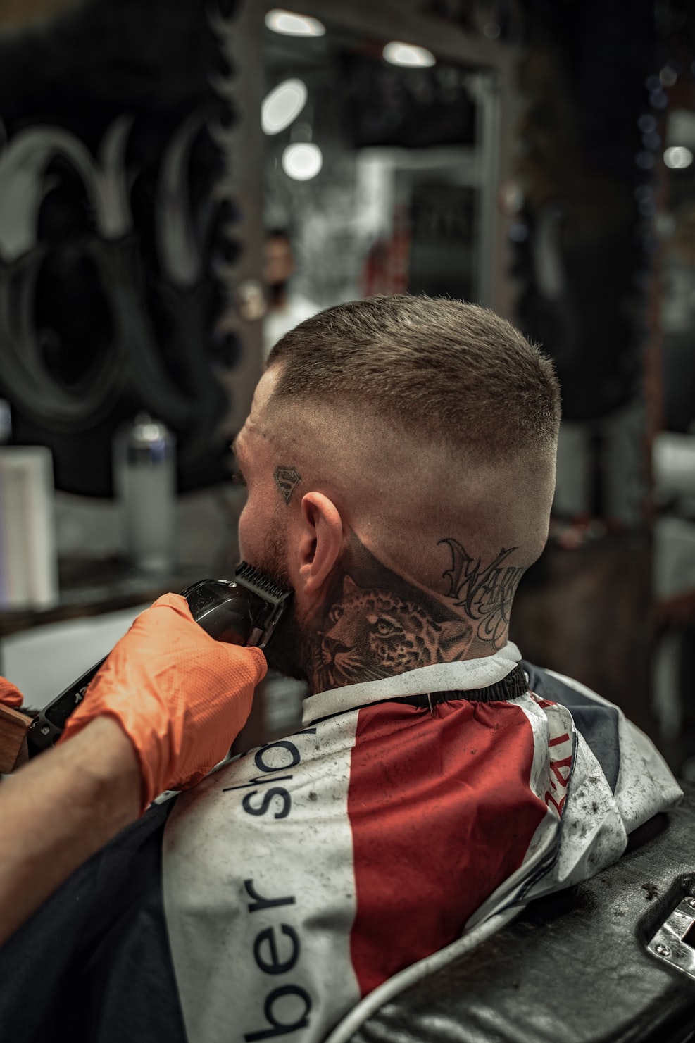 Barber at work