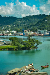 aerial view of city near body of water during daytime