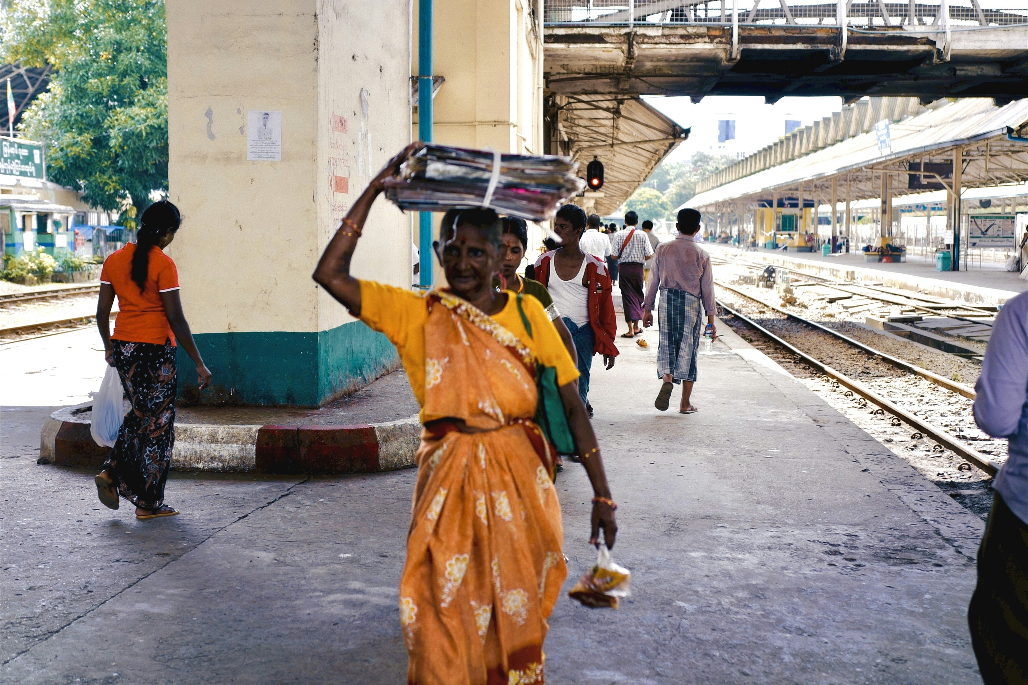 Woman in yellow dress