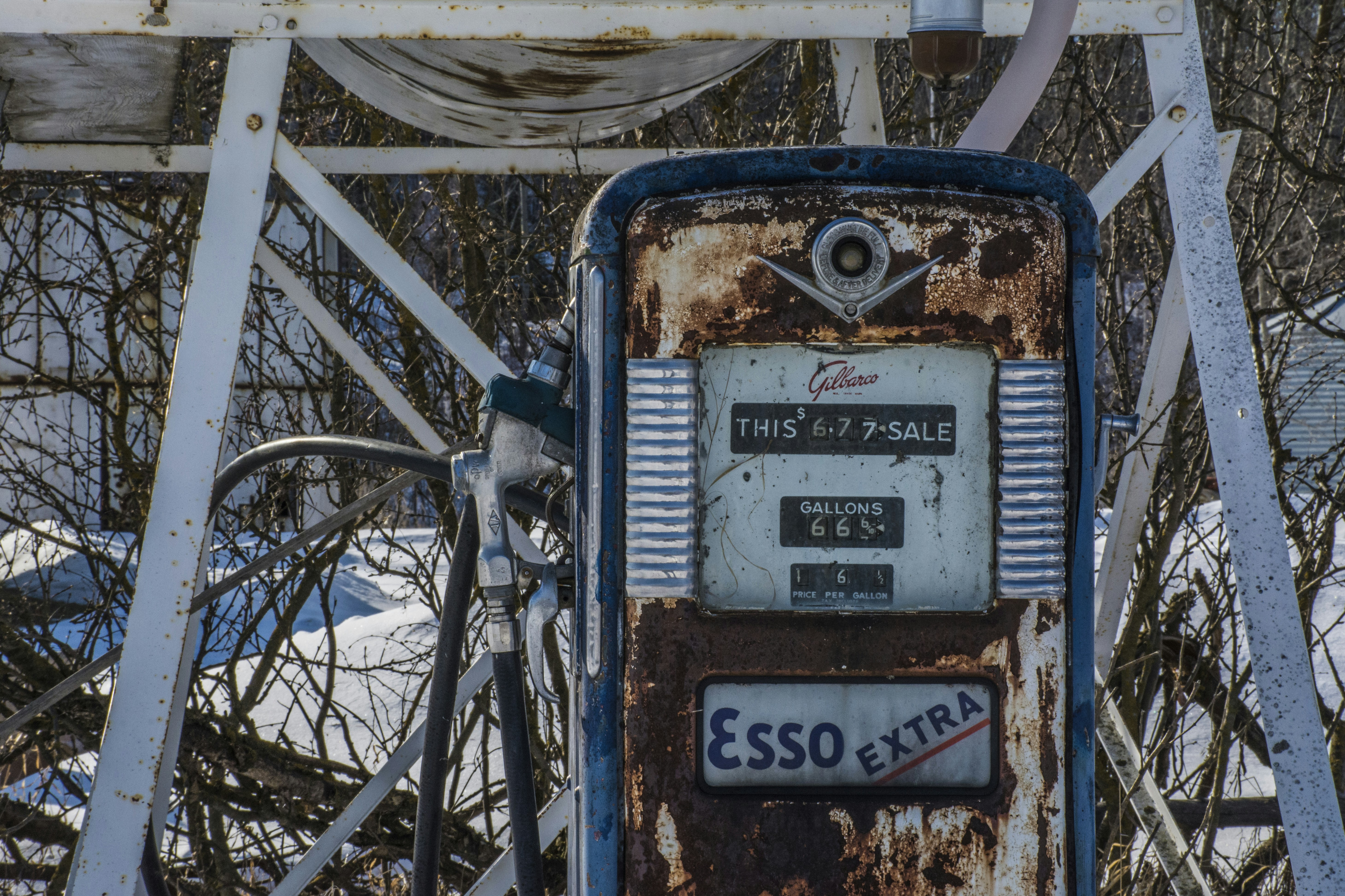 Gas pump at a station in Canada