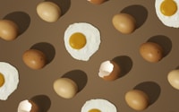 brown and white egg lot