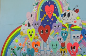 A creative meme featuring a cartoon Ian surrounded by crossed-out hearts and playful doodles.