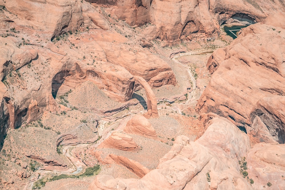 brown and gray rock formation