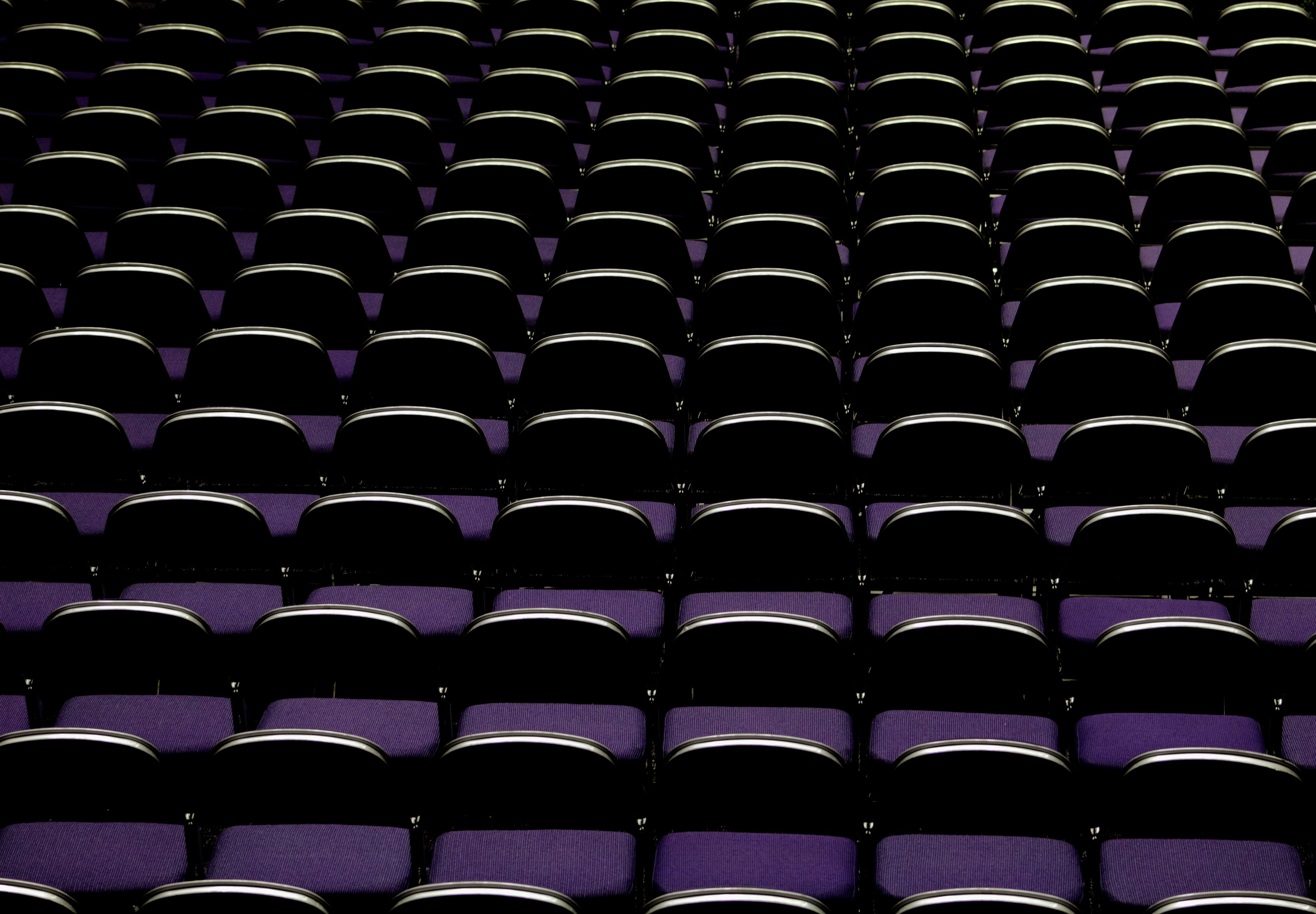 black and white chairs in stadium