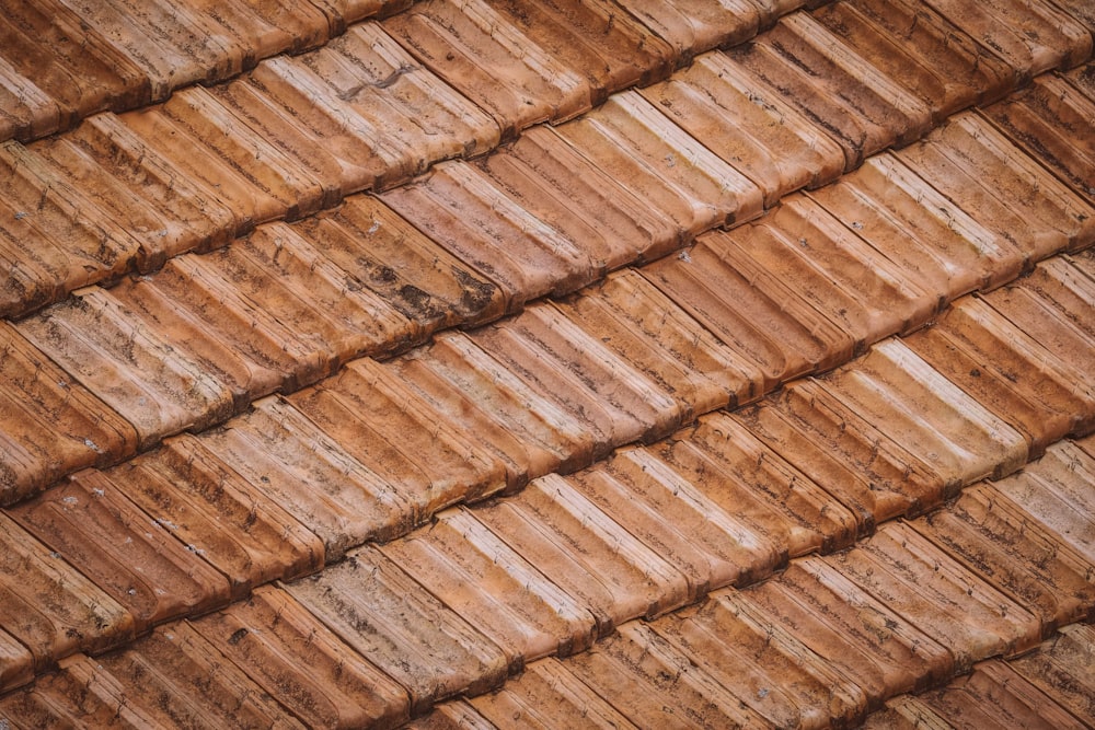 brown and white roof tiles