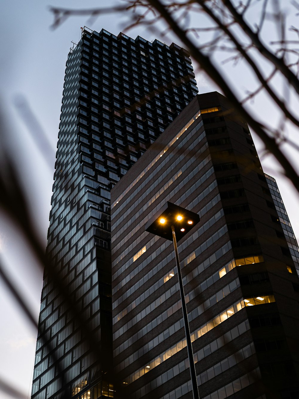 low angle photography of high rise building