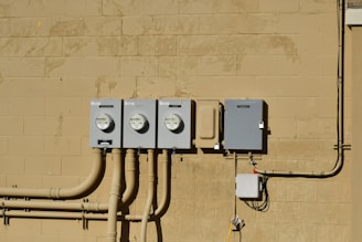 black and gray electric switch