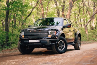 black jeep wrangler on forest during daytime
