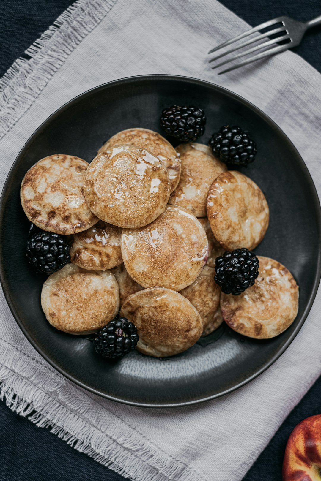 brown cookies on black round plate