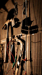 Bright LED work light illuminating a mechanic’s workspace with sharp shadows.