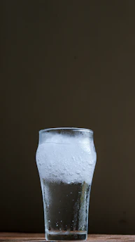 clear drinking glass with water
