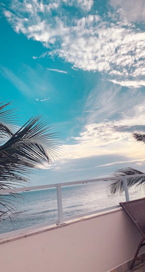 Bright duplex apartment living room with sea view balcony in Puerto de la Cruz.