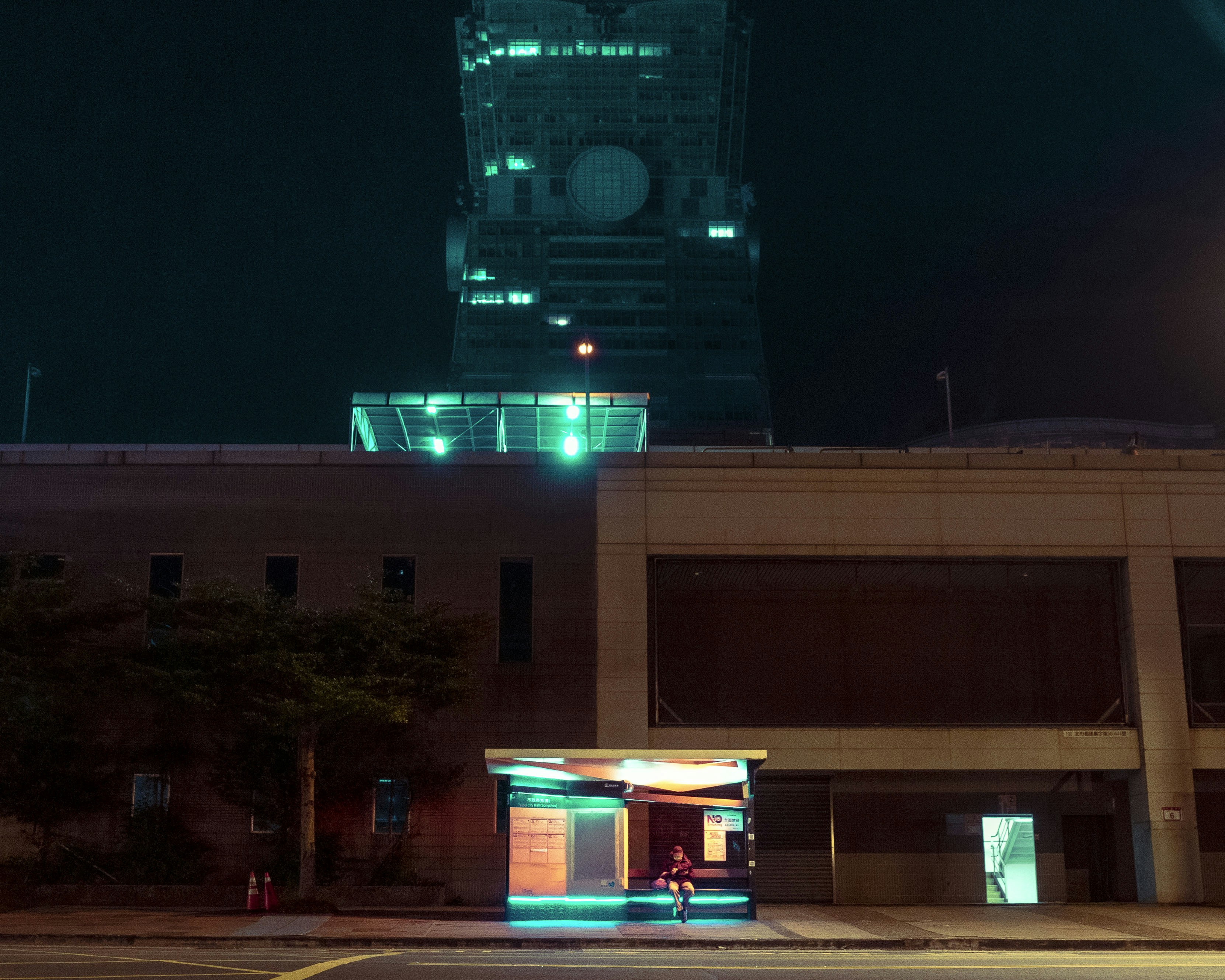 brown concrete building during nighttime
