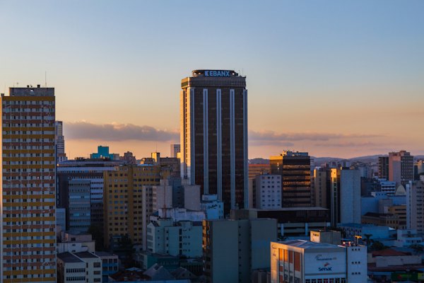 Office towers at sunset — Curitiba, Brazil