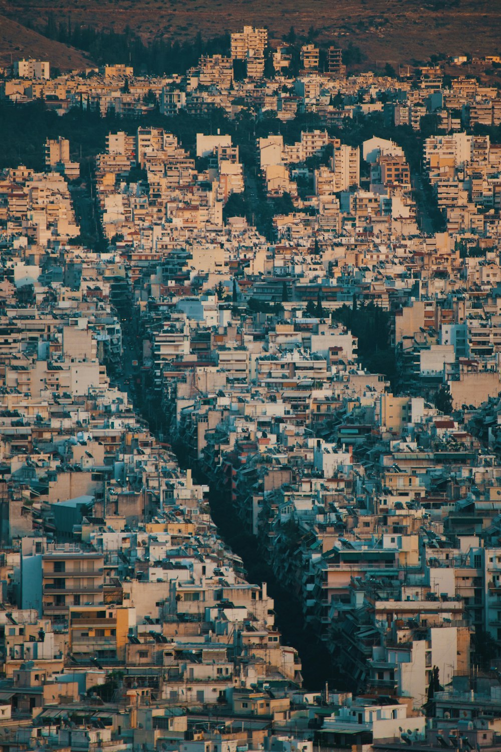 Vue aérienne des bâtiments de la ville pendant la journée