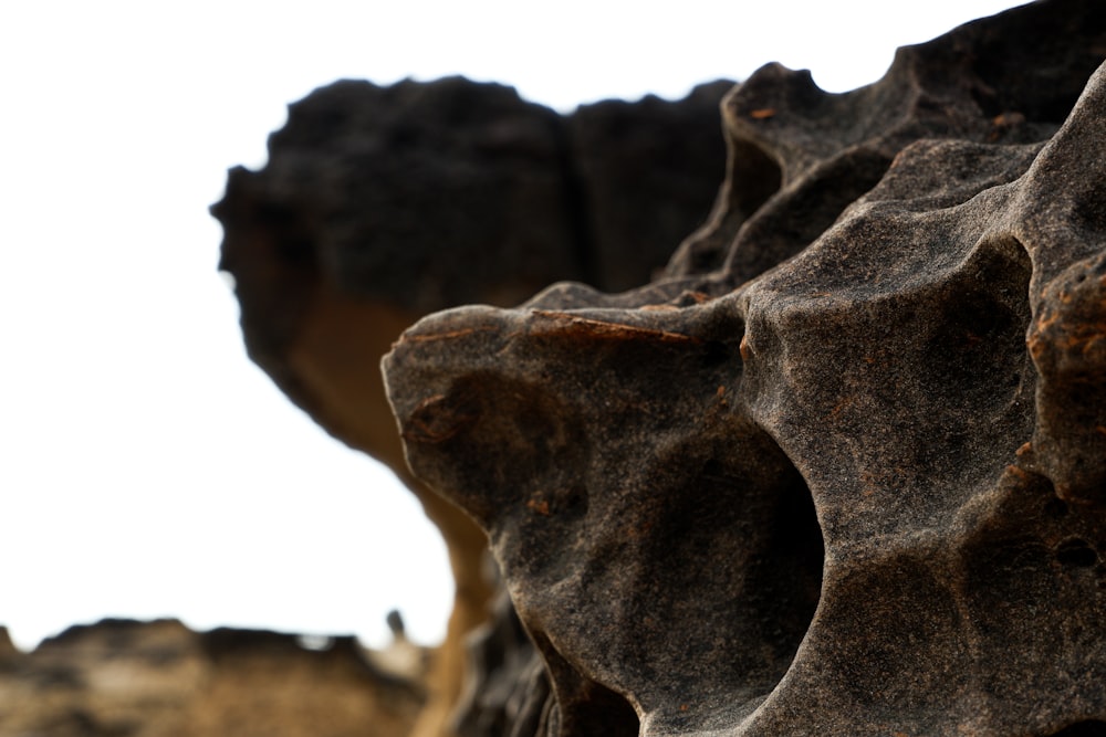 black and white stone fragment