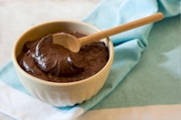 brown chocolate on white ceramic bowl