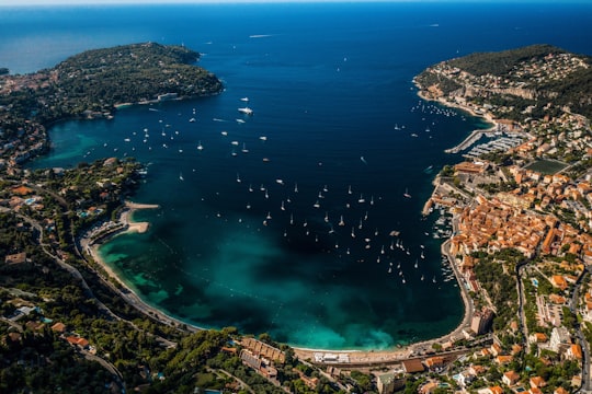 aerial view of blue sea during daytime in Villefranche-sur-Mer France