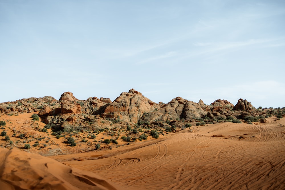 brown sand under white sky during daytime