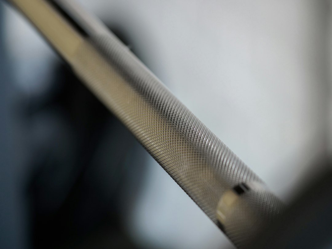 olympic barbell closeup