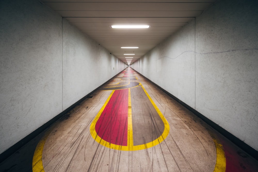 brown wooden tunnel with light