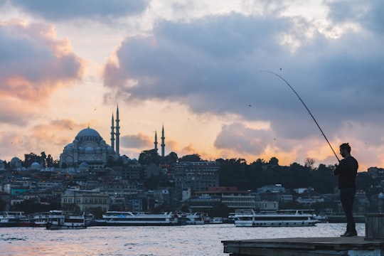 city skyline under cloudy sky during daytime in Golden Horn Sirkeci Hotel Turkey