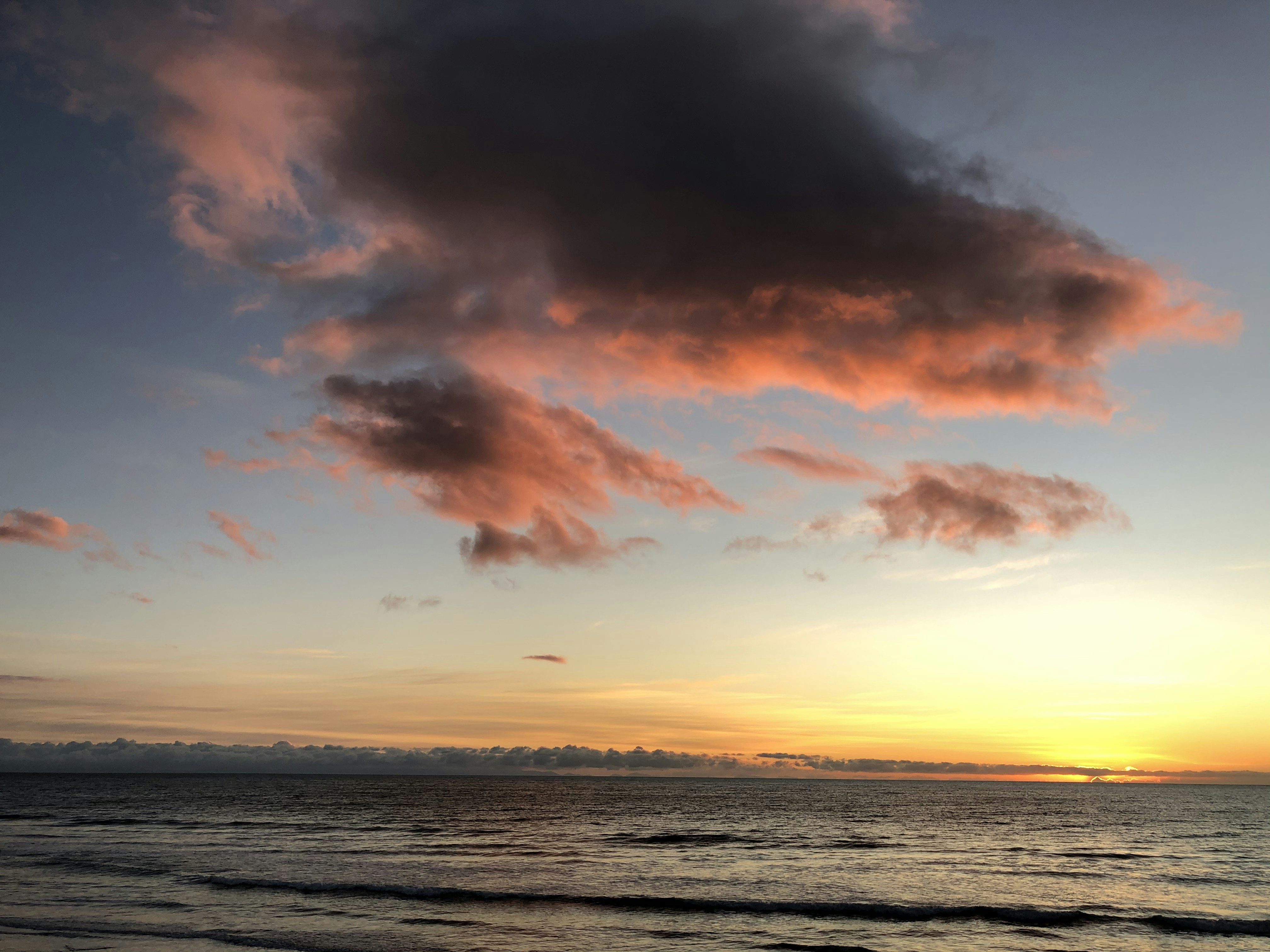 body of water under cloudy sky during sunset