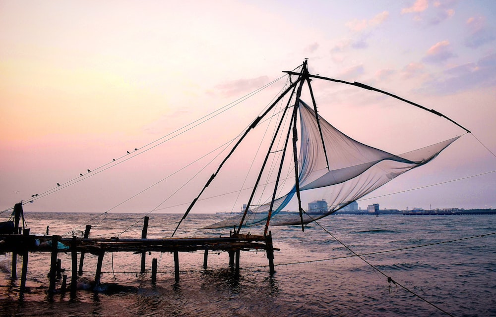 white and blue tent on gray sand during daytime