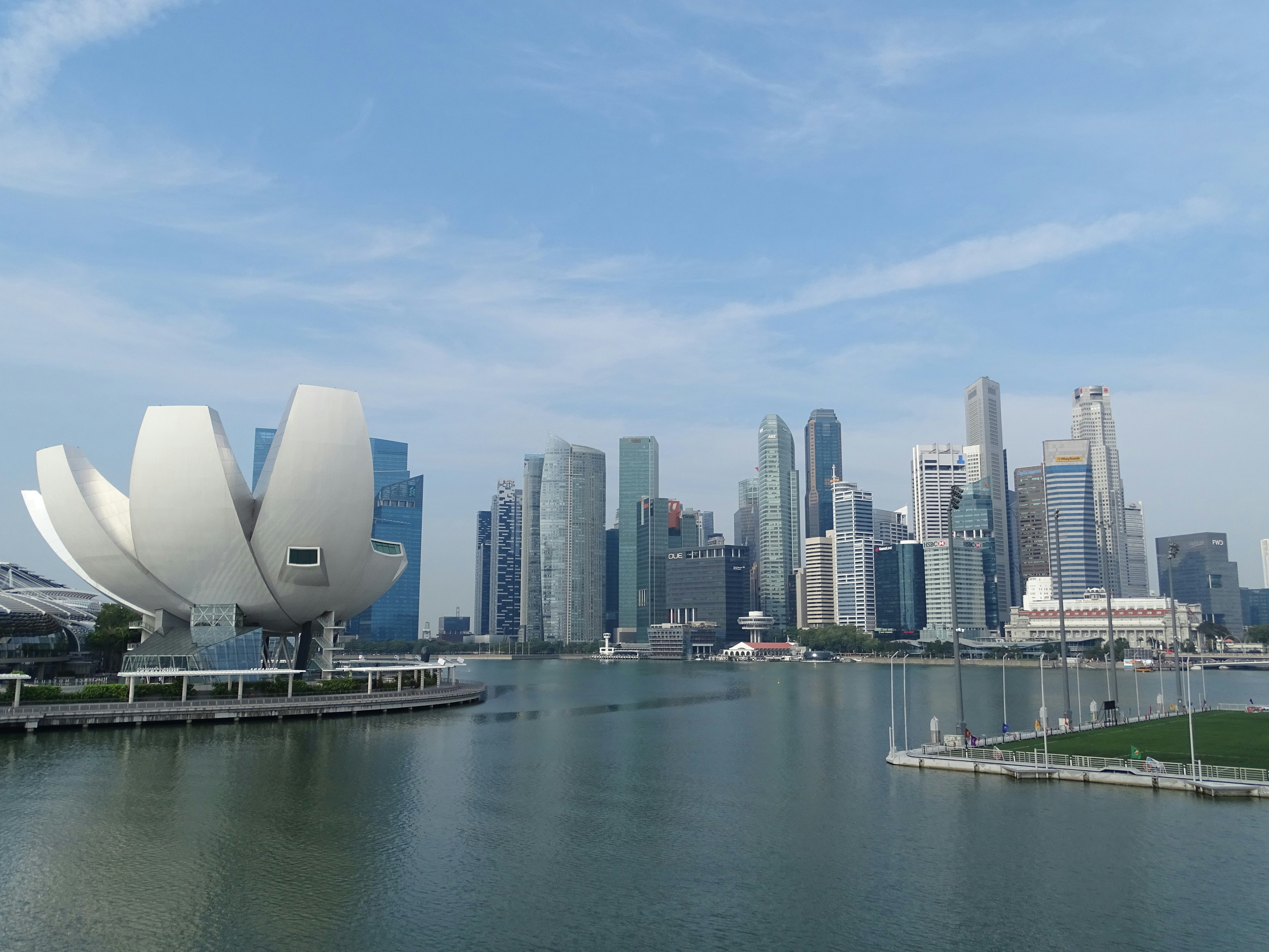 white and gray city buildings near body of water during daytime