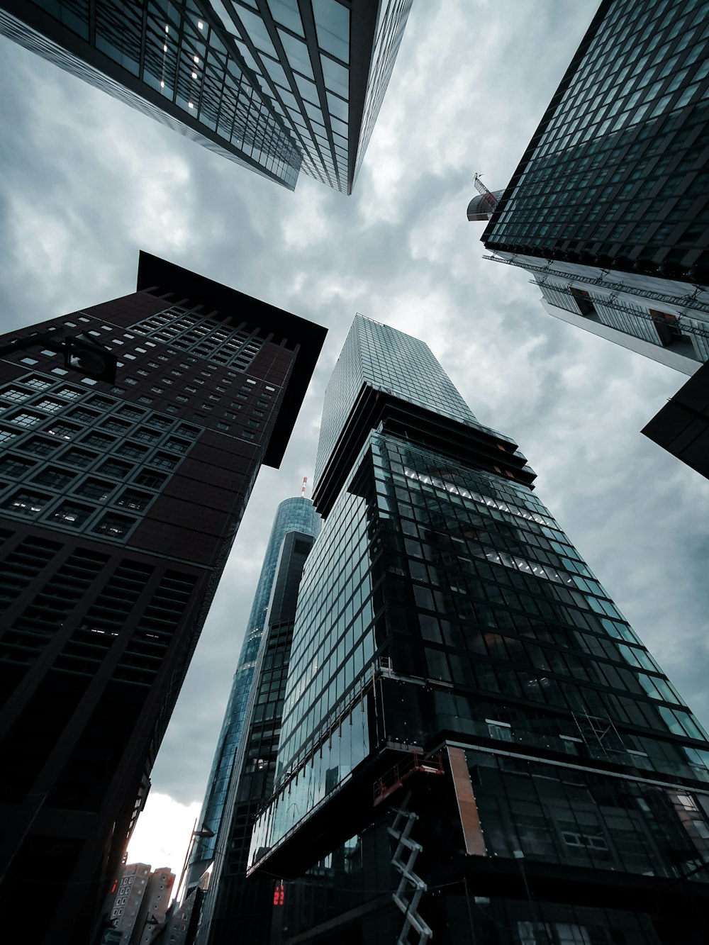 low angle photography of high rise building