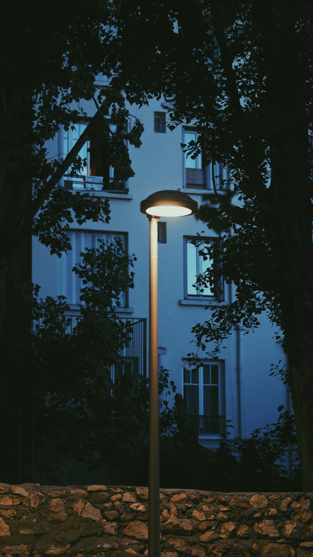 white and black outdoor lamp